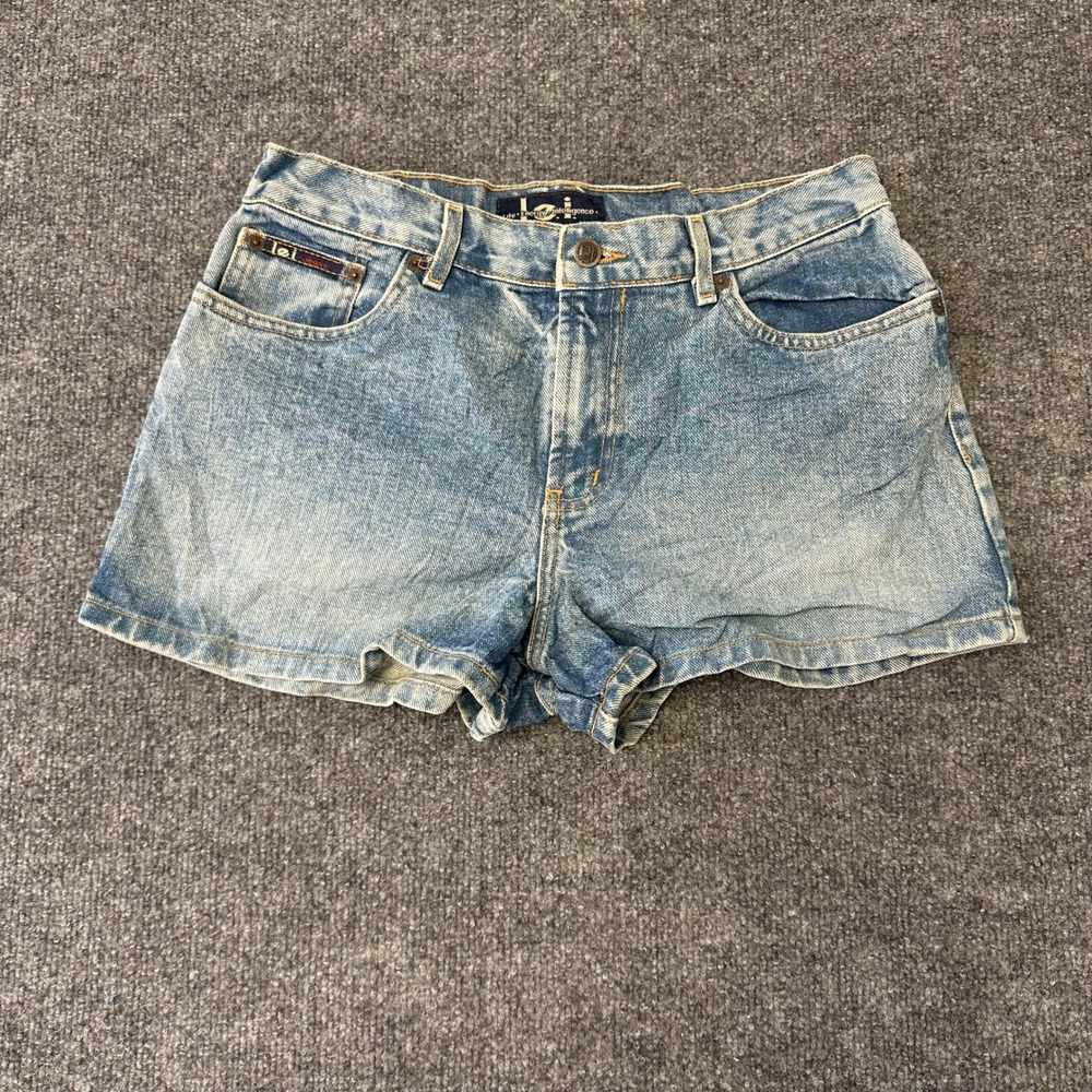 l.e.i. Denim Shorts Womens Size 28 Blue Light Wash Mini Casual Vintage 90s Y2K